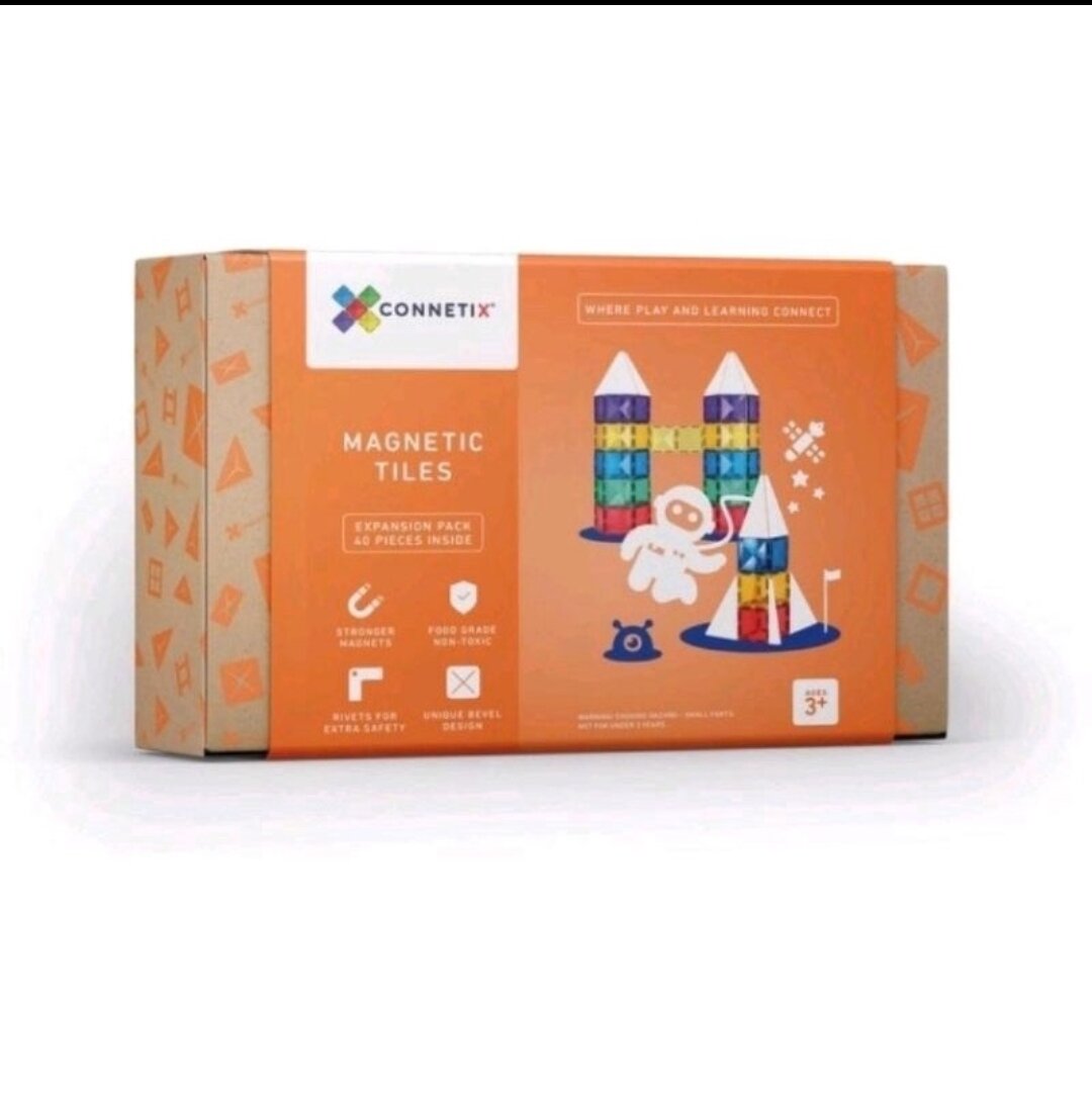 Connetix Tiles 40 Pieces Set STEM toys magnetic Tiles