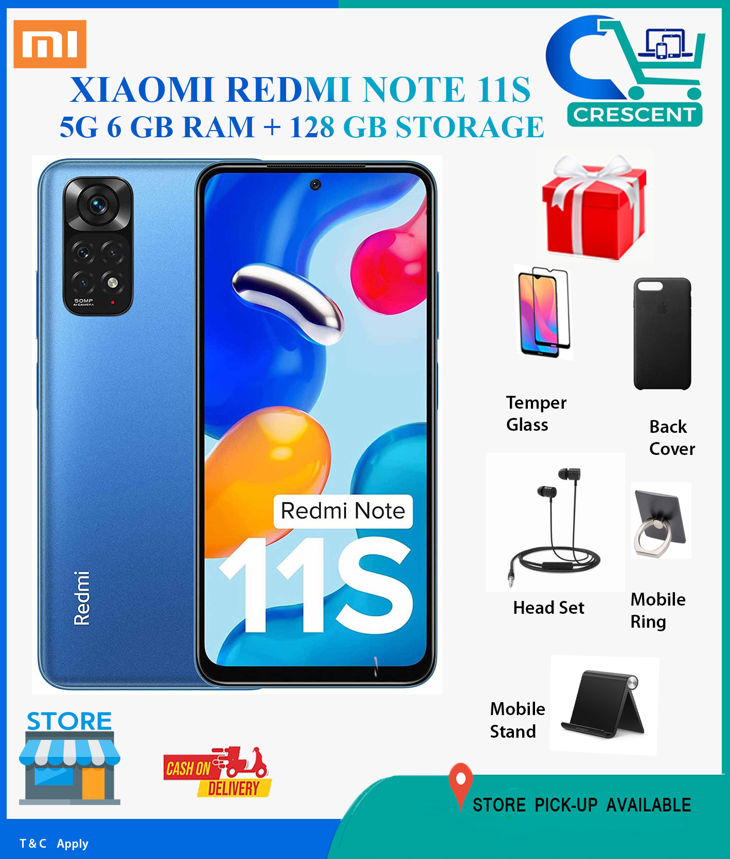 Xiaomi Redmi Note 11S 5G ||128GB + 6GB RAM || Brand New || Sealed Set || LOCAL SET 1 YEAR WARRANTY ** WITH GIFTS**