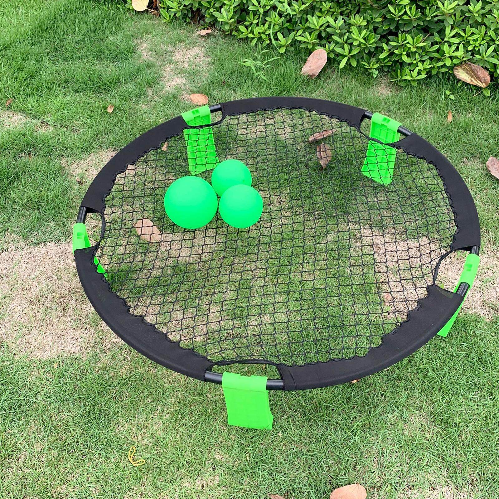 Perfeclan Spike Game Set for Kids, Teens & Adults with 3 Balls Playing Net Summer