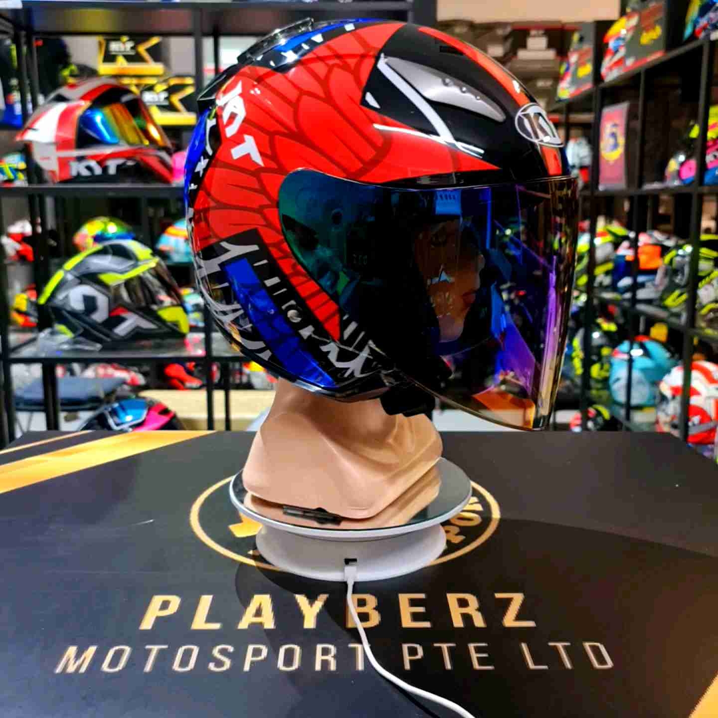 KYT HELLCAT STAR BLACK HELMET