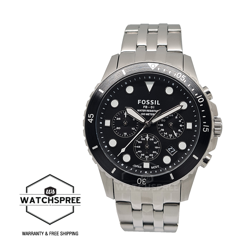 [Watchspree] Fossil Men's FB-01 Chronograph Stainless Steel Watch FS5837