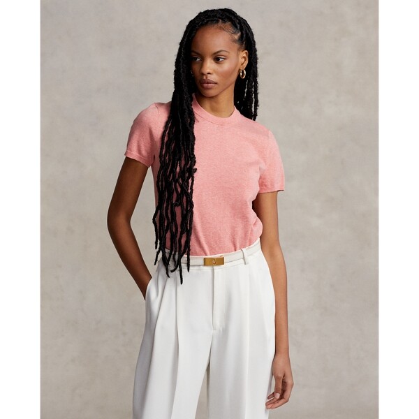 [Sale] Polo Ralph Lauren Cotton-Blend Short-Sleeve Sweater (WMPOSWENC020469660)