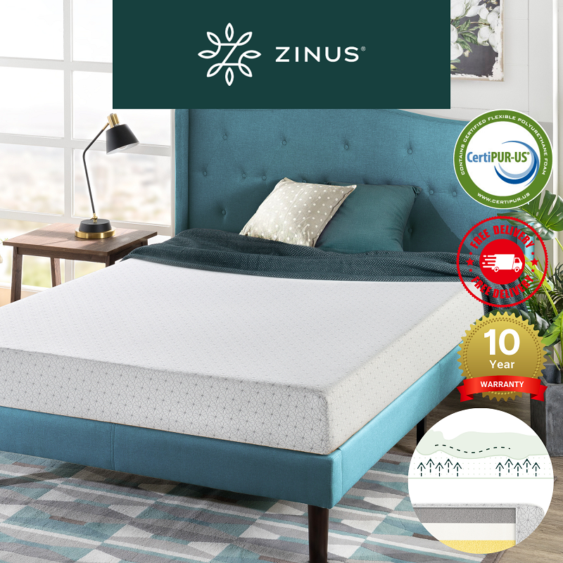 Zinus 20cm Copper Memory Foam Mattress (8 inch) - Single , Super Single , Queen , King size