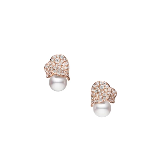 Les Pétales Place Vendôme Rosés Earrings in 18K Pink Gold