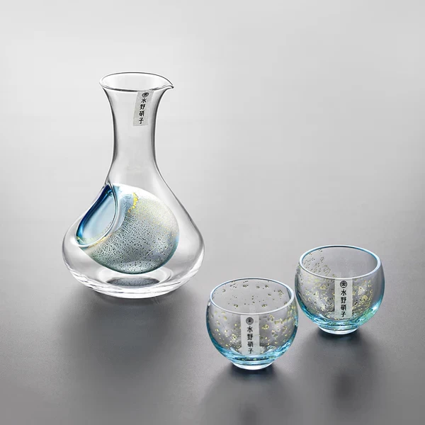 Misuno Handcrafted Gold Foil Starlight Sake Set
