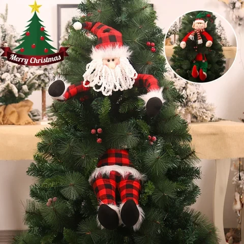 Christmas Christmas tree decoration ornament stuffed toy Santa Claus elf decoration Christmas