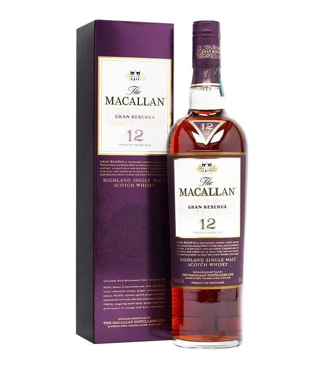 The Macallan 12 Year Old Purple Diamond Single Malt Whiskey 700mL
