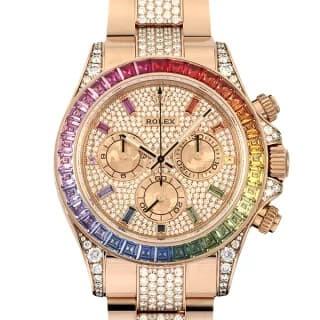 Rolex ROLEX Daytona Rainbow Full Diamond Breath Diamond 116595RBOW Diamond/Pink Dial Unused Watch Men's