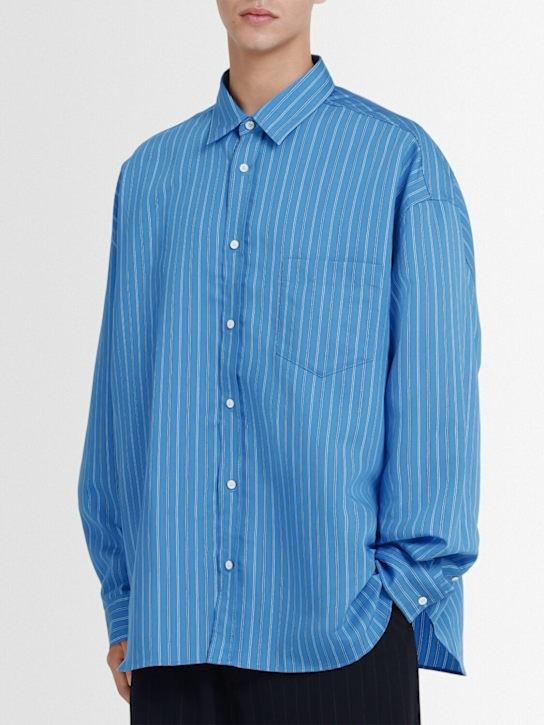 Acne Studios （Long sleeve lyocell striped shirt）