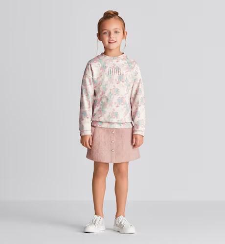 Children's A-shaped half skirt.  Light pink Cannage Fujimoto case all-cotton Balinese.  Numbering: 3SBM11SKTD_Y353