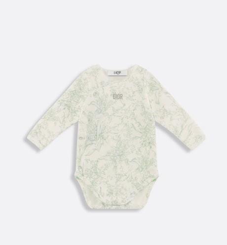 Long-sleeved jacket box (1 set of 3 pieces).  Ivory cotton wool cloth is printed in fuchsia and gray Lily of the Valley.  Numbering: 3WBP43KDOC_Y32D