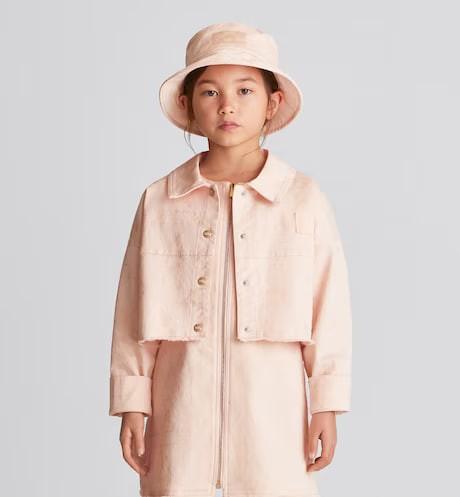 Peach cotton tarpaulin with light gold Cannage rattan case and star printing.  Numbering: 3SBM12JKTF_Y308