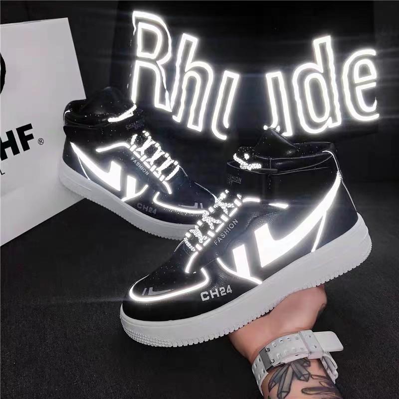 Men's shoes Air Force One AJ trendy high-top sneakers 2022 autumn and winter new casual all-match luminous ins trendy shoes