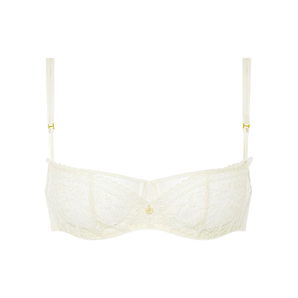 【New Romance】1/2 Mesh Unlined Underwear>BCD>Ivory White (16Q5_35)【Chantelle】