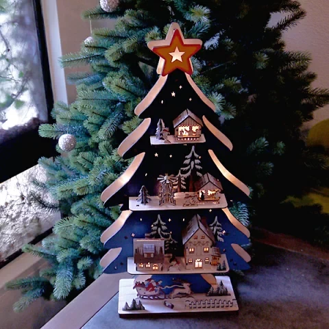 Create a wonderful Christmas interior ♪ Christmas scene LED tree