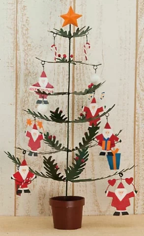 Tin Deco Tree Santa/Christmas Display/Decoration/Christmas Party/Christmas Items