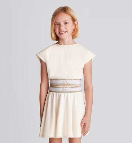 Children's sleeveless short T-shirt.  Ivory cotton mixed wool grabber.  Numbering: 3SBM13TEEV_Y010