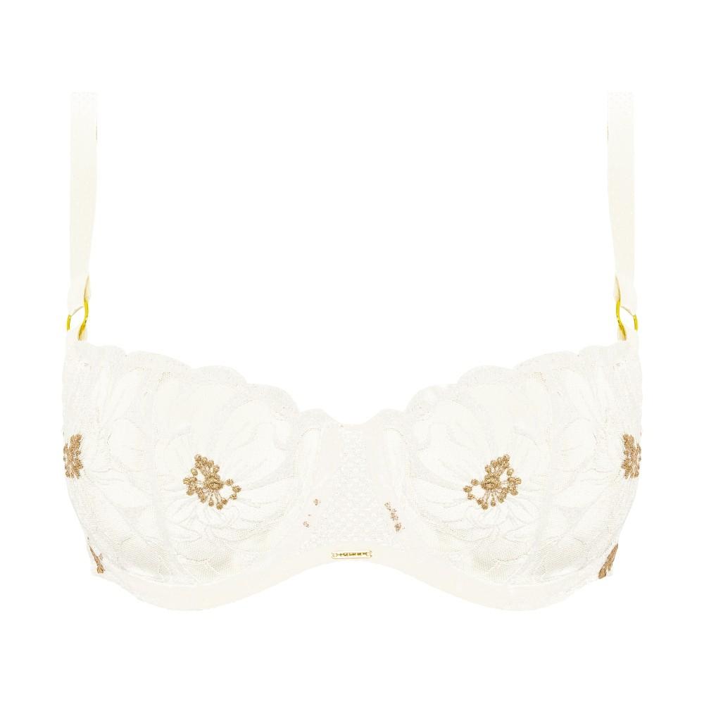 【Fleurs】1/2 Mesh Unlined Underwear>BCD Cup>Platinum (12M5_BJ)【Chantelle】