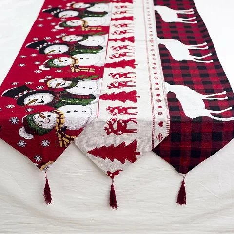 Table cloth set of 3 Table flag Table runner Table decoration Table cloth Center Table mat Fabric Christmas miscellaneous goods