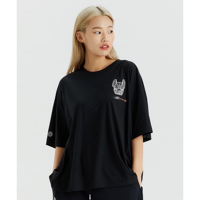 [LIFEWORK] 100％ Authentic Venturi Mesh Slit short -sleeved T -shirt