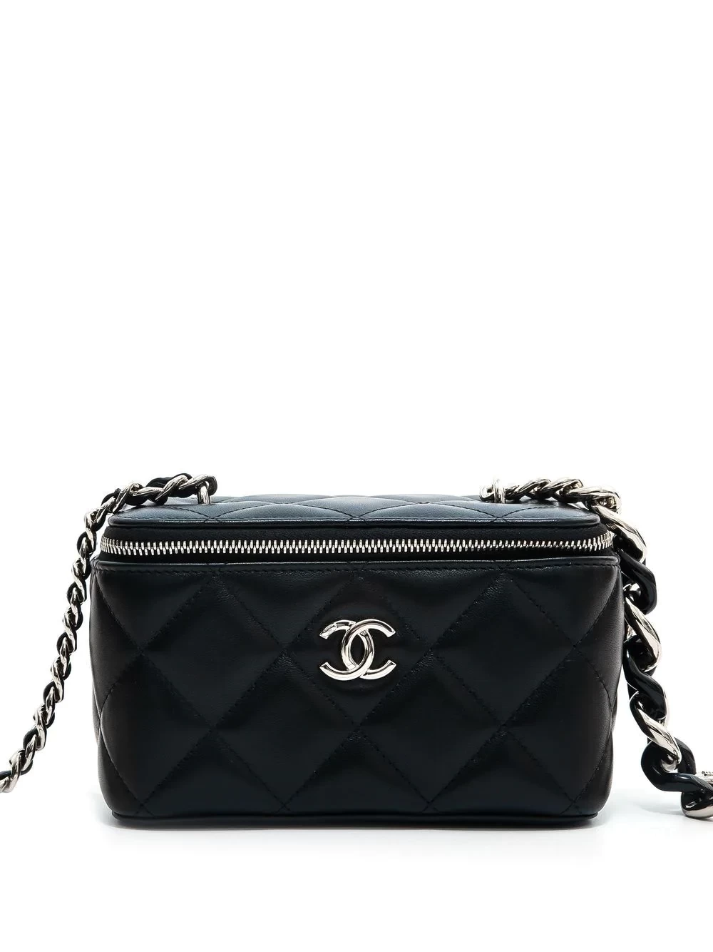 CHANEL Pre-Owned.   CC diamond quilted makeup bag (2020 collection).
